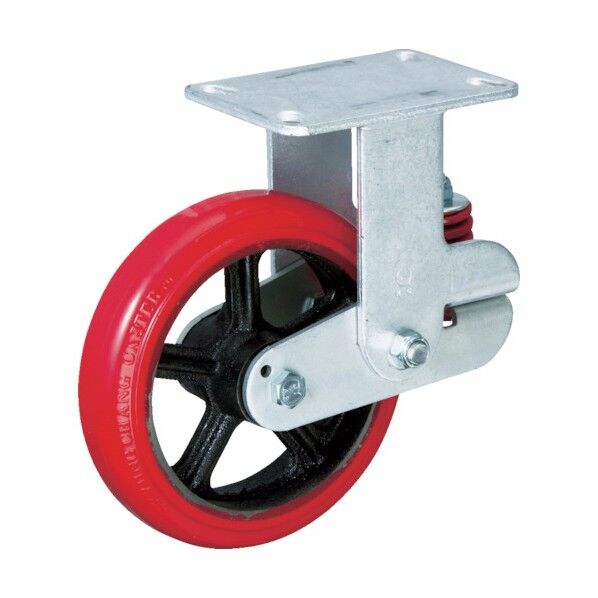 プレート式緩衝牽引キャスター(ウレタン車) 固定