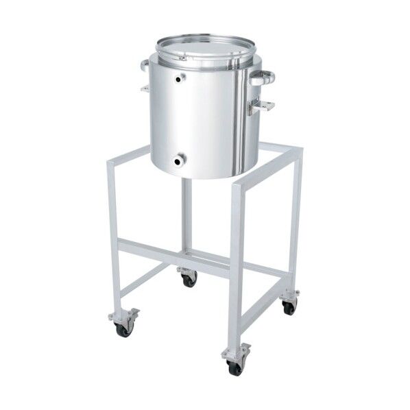 片テーパー型ジャケット密閉容器 バンド式 架台付 150L KTT-CTL-J-ASC-565 1点