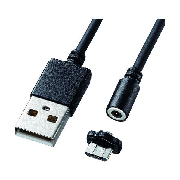 サンワサプライ 超小型Magnet脱着式microUSBケーブル 1m KU-CMG1 1点
