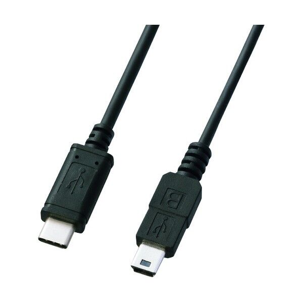サンワサプライ USB2.0 TypeC - miniB ケーブル KU-CMB10 1点