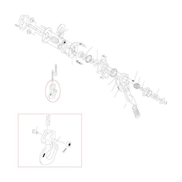 LB008用部品フックラッチ組 L4BA008-10712 1