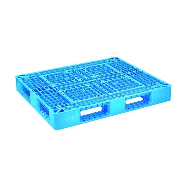 プラスチックパレットLA-1210 片面四方差シ ブル- LA-1210-BL 1枚