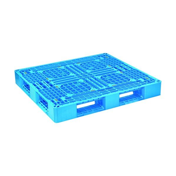 日本プラパレット プラスチックパレットLA-1211 片面四方差し ブルー LA-1211-BL 1点