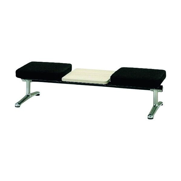 ロビーチェア 背無2人掛テーブル付