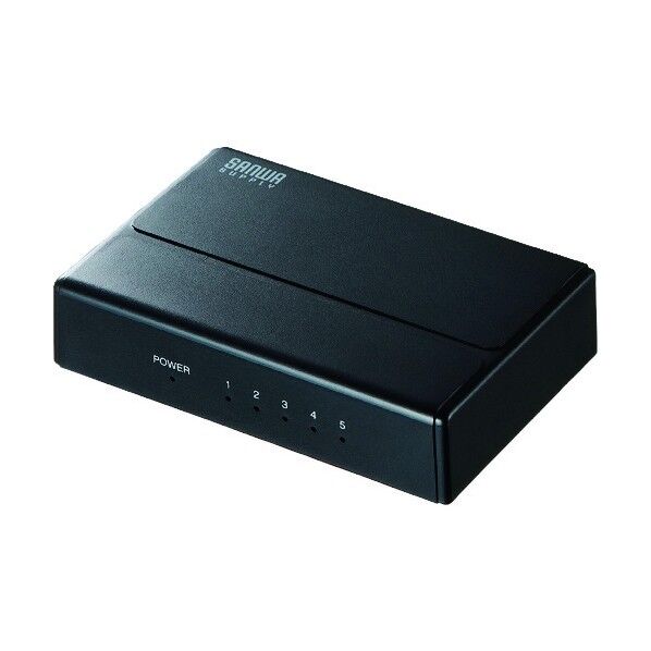 サンワサプライ ギガビット対応スイッチングハブ(5ポート・マグネット付き) LAN-GIGAP501BK 1点