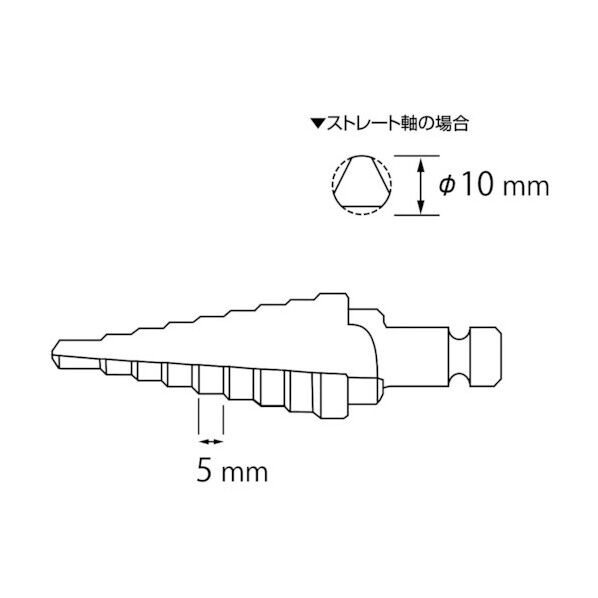 エビ印 ステージドリル９段軸径１０ｍｍ LB412B 1点