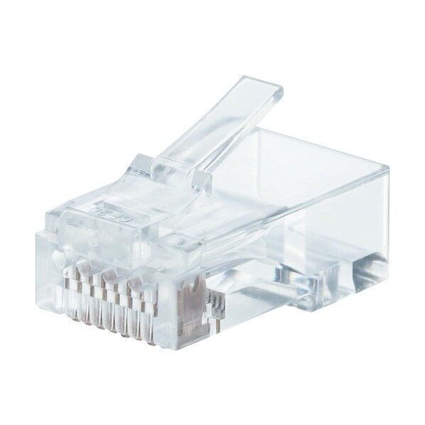 エレコム RJ45コネクタ CAT6・CAT6A対応 単線・ヨリ線対応 100個入 LD-6RJ45T100 1点