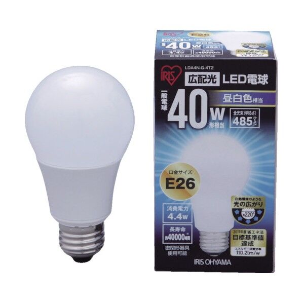 LED電球E26485lm広配光昼白色(1個入)