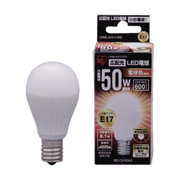 LED電球E17広配光50W電球色 LDA6L-G-E17-5T2 1