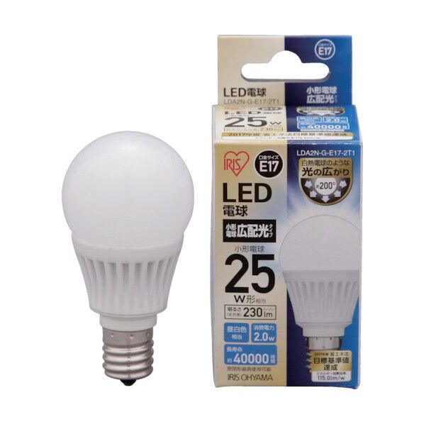 LED電球 小形 広配光 昼白色相当 25W 230lm LDA2N-G-E17-2T1 1