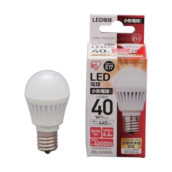 LED電球 小形 電球色相当 40W 440lm LDA4L-H-E17-4T1 1