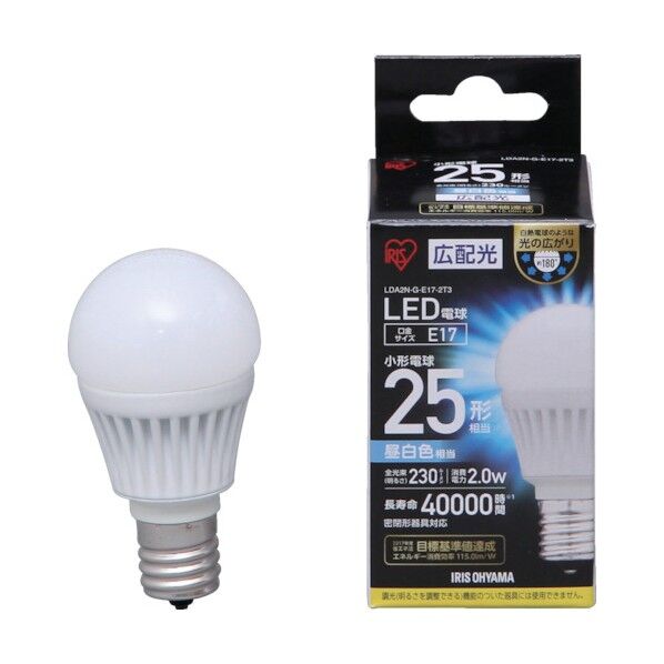 LED電球小形広配光昼白色25形相当(230lm) LDA2N-G-E17-2T3 1
