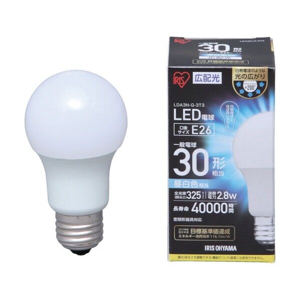 LED電球広配光昼白色30形相当(325lm) LDA3N-G-3T3 1