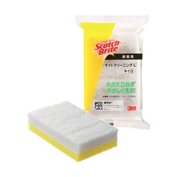 3M スコッチブライト ライトクリーニングたわし L 黄色 JTW0305 1個...