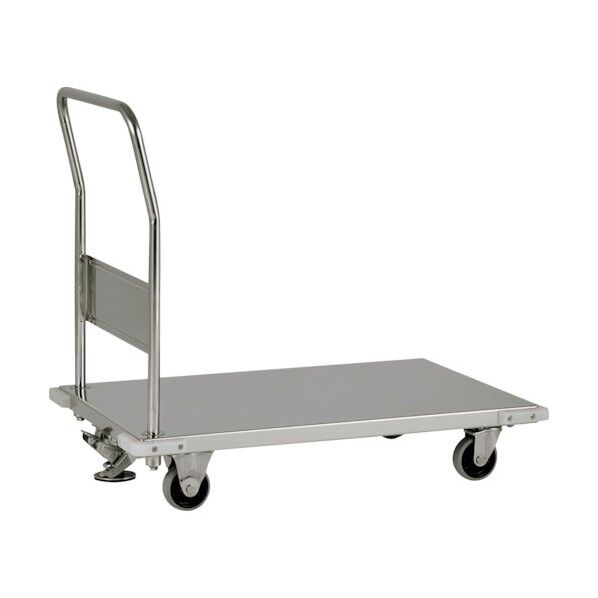 ステンレス台車 SUSφ100ウレタン車 フロアストッパー付 LD-9060D-FS 1点