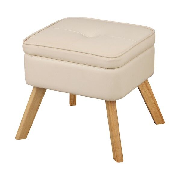 102080 収納付きオットマン アイボリー LEC-OT-I 1点