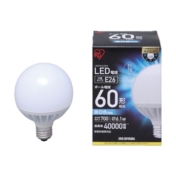 ＬＥＤボール電球昼白色６０形相当（７００ｌｍ） LDG7N-G-6V3 1