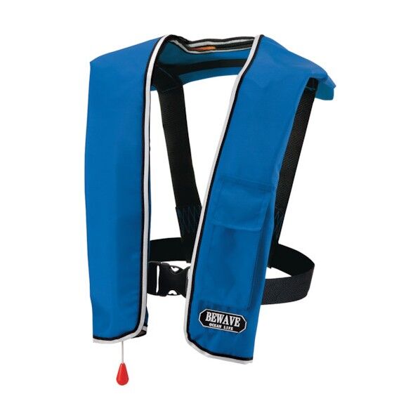 自動膨張式ショルダータイプ 作業用ライフジャケット ブルー TYPE A LG-1-BL 1点