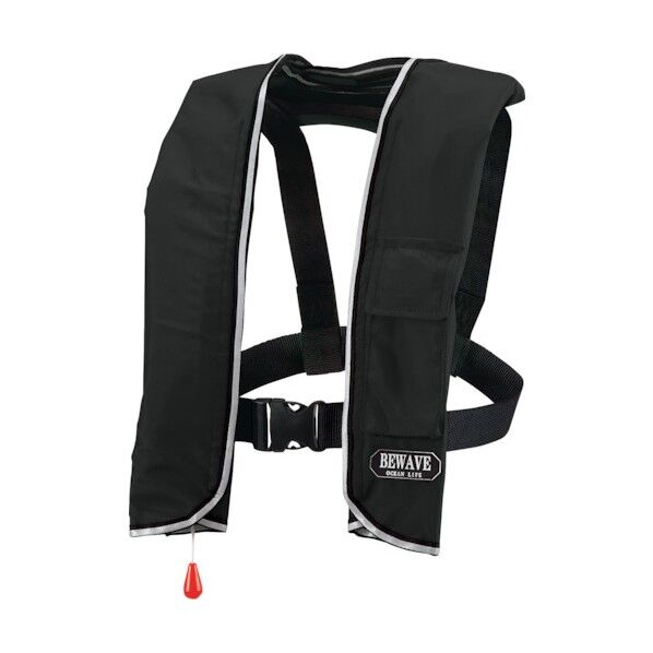 手動膨張式ショルダータイプ 小型船舶用ライフジャケット ブラック TYPE A LG-3-BK 1点