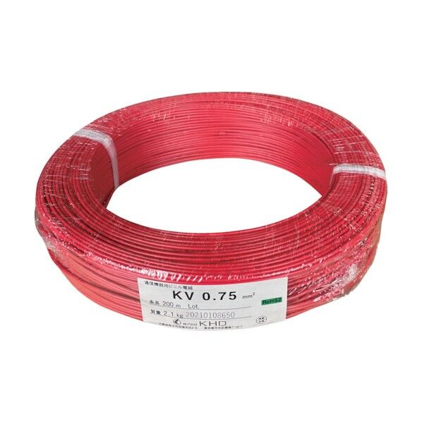 KV0.75 赤 200m KV0.75SQ-01-200M 1点