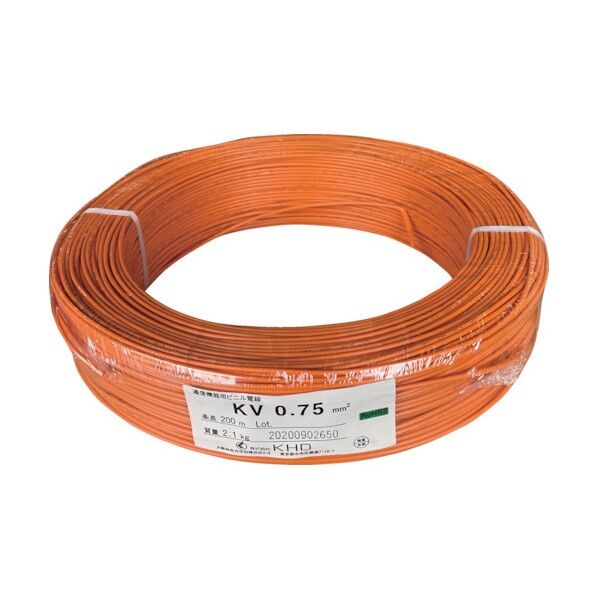 KV0.75 橙 200m KV0.75SQ-09-200M 1点