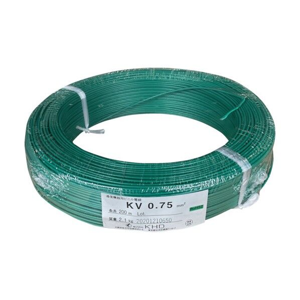 KV0.75 緑 200m KV0.75SQ-10-200M 1点