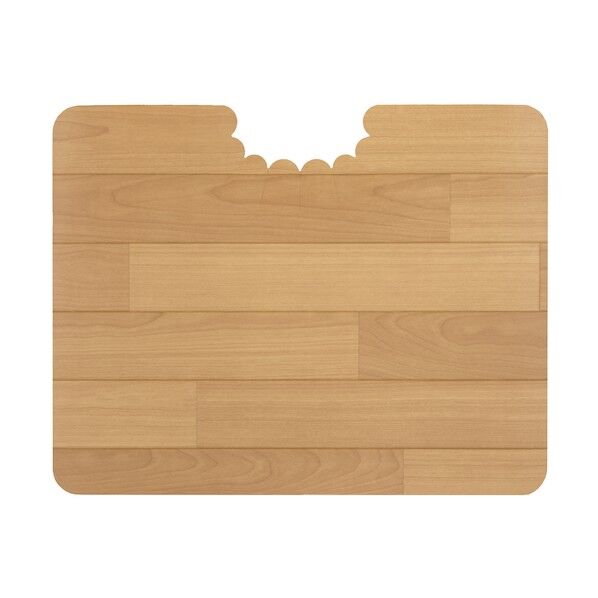 サンコー 吸着拭ける フロアトイレマット ウッド ショート 幅55×奥行43×高さ0.3cm ベージュ KV-15 1個...