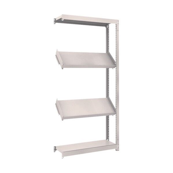 M1.5型軽中量ボルトレス棚 4段 傾斜2段 連結型