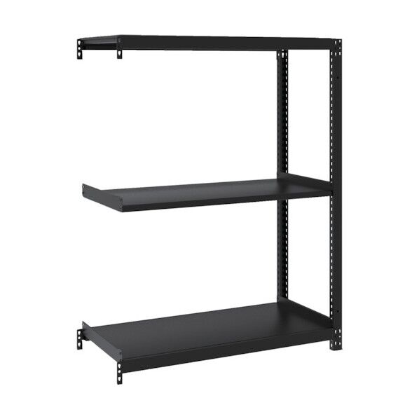 M1型ボルトレス軽量棚900X420XH1200 3段 連結 サテンブラック M1-4343B-SB 1点