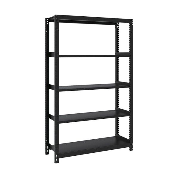 M1型ボルトレス軽量棚900X320XH1500 5段 サテンブラック M1-5335-SB 1点