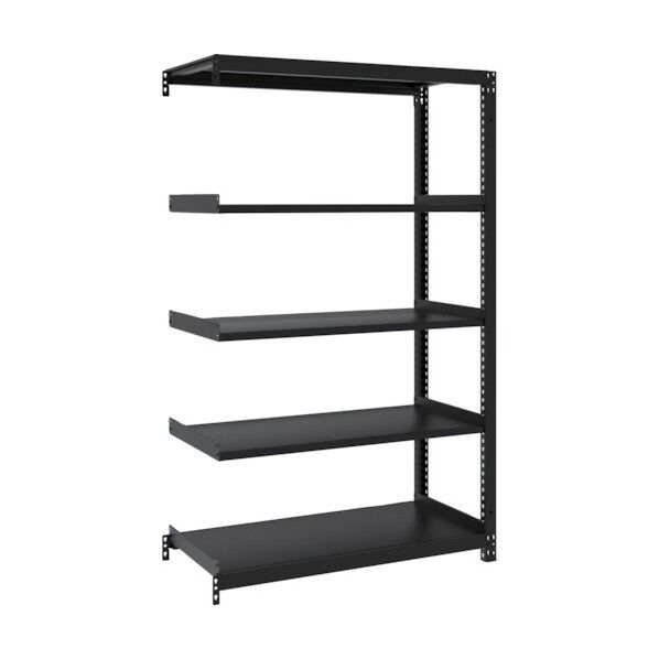 M1型ボルトレス軽量棚900X420XH1500 5段 連結 サテンブラック M1-5345B-SB 1点