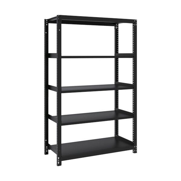 M1型ボルトレス軽量棚900X420XH1500 5段 サテンブラック M1-5345-SB 1点