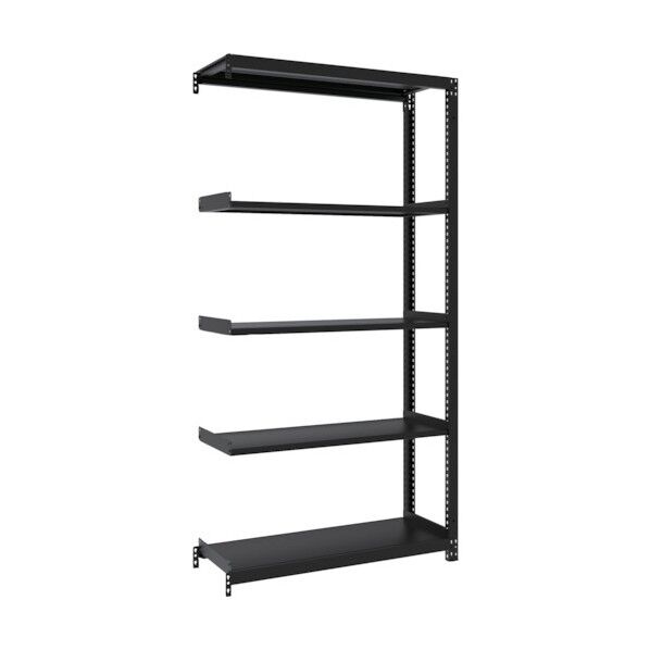 M1型ボルトレス軽量棚900X320XH1800 5段 連結 サテンブラック M1-6335B-SB 1点