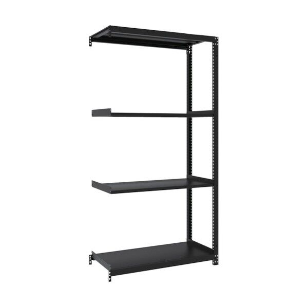 M1型ボルトレス軽量棚900X420XH1800 4段 連結 サテンブラック M1-6344B-SB 1点