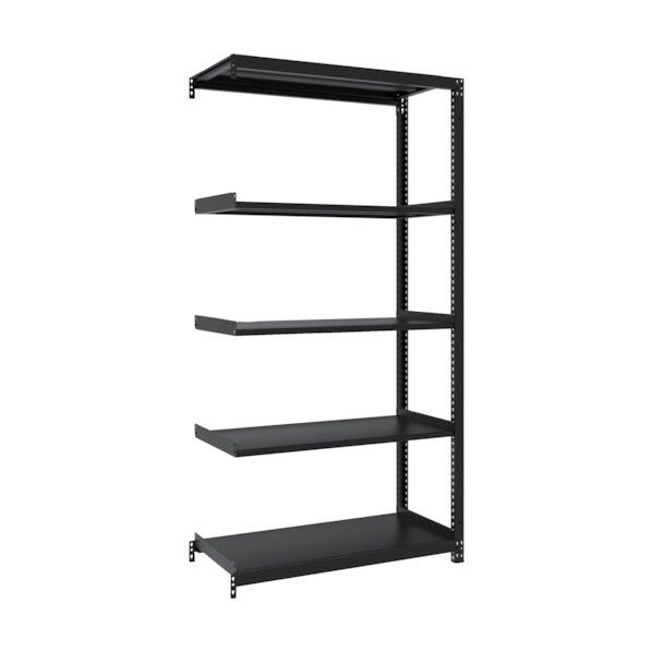 M1型ボルトレス軽量棚900X420XH1800 5段 連結 サテンブラック M1-6345B-SB 1点