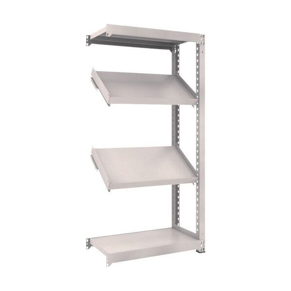 M3型中量ボルトレス棚 4段 傾斜2段、前あたり付 連結型