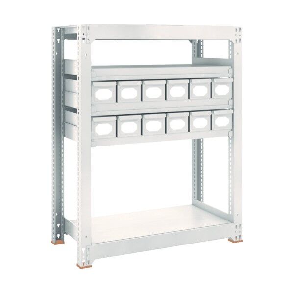 M3型中量ボルトレス棚 スチール引き出し付