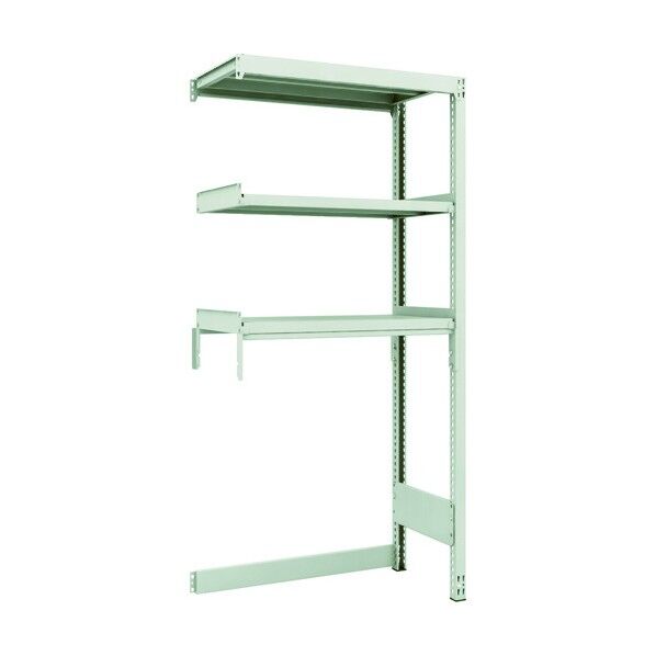 M2型軽中量ボルトレス棚 下段開放 3段 連結型