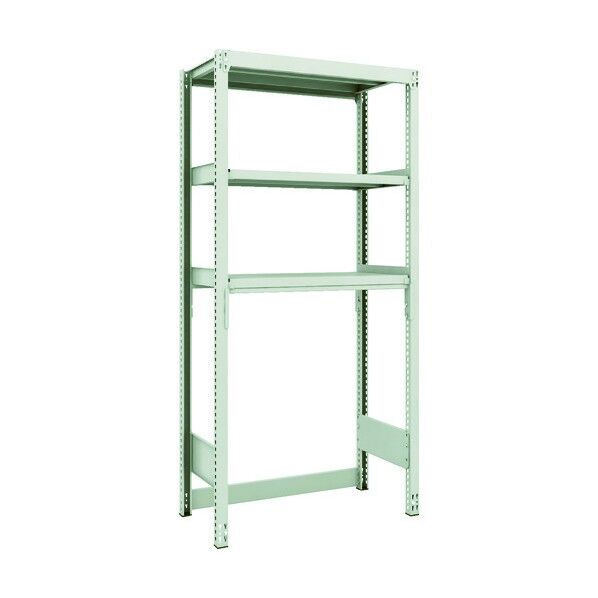 M2型軽中量ボルトレス棚 下段開放 3段 単体型