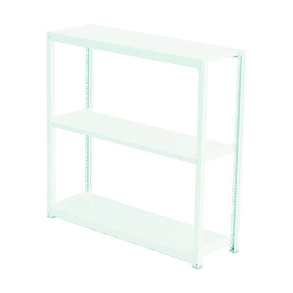 中量ラック(300kgタイプ・高サ1200mm) 単体型・高サ1200mm ホワイト M3K1545123 1点