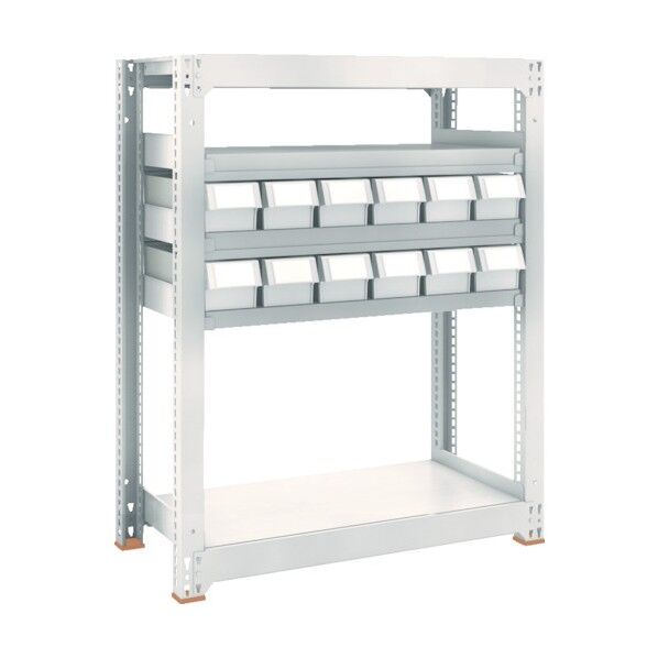 M3型中量ボルトレス棚 樹脂ネオグレー色引き出し付