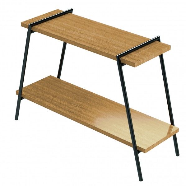 アイアンレッグラック 2段・ナチュラル ナチュラル W780×D275×H530mm ILR2-NA 1台