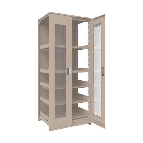 M3型中量ボルトレス棚連結型 アクリル扉スライド棚タイプ