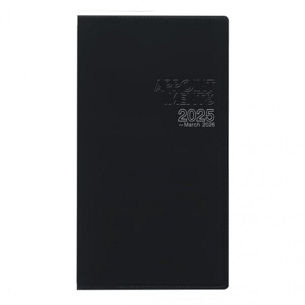 2025 アポイントメント 黒 279×155×6mm D-62-BK 1冊...