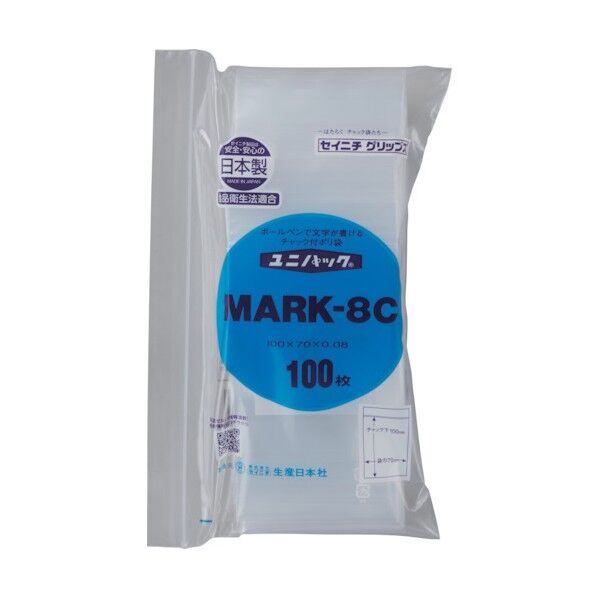 「ユニパック」 MARK-8C 100×70×0.08 MARK-8C-100 100枚