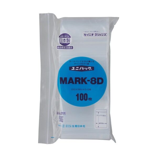 「ユニパック」 MARK-8D 120×85×0.08 MARK-8D-100 100枚