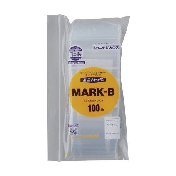 「ユニパック」 MARK-B 85×60×0.04 MARK-B-100 100枚