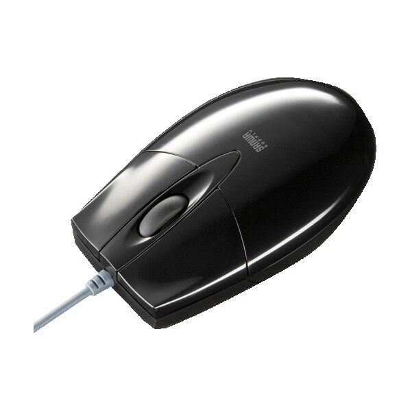 有線ブルーLEDマウス(USB-PS/2変換アダプタ付き) MA-BL3UPBKN 1点