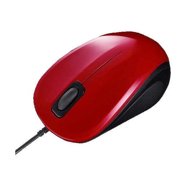 静音有線ブルーLEDマウス MA-BL9R 1点