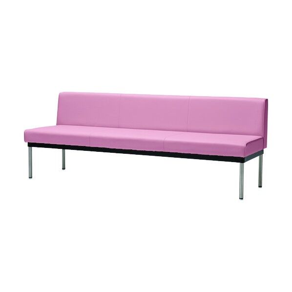 ミズノ ロビーチェア背付ピンク 1830×630×440MM MBC-1738-PI 1個